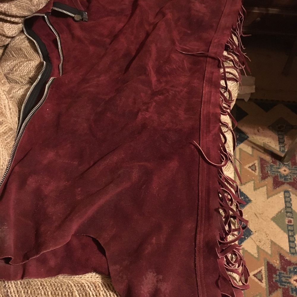 Custom Burgundy Chaps